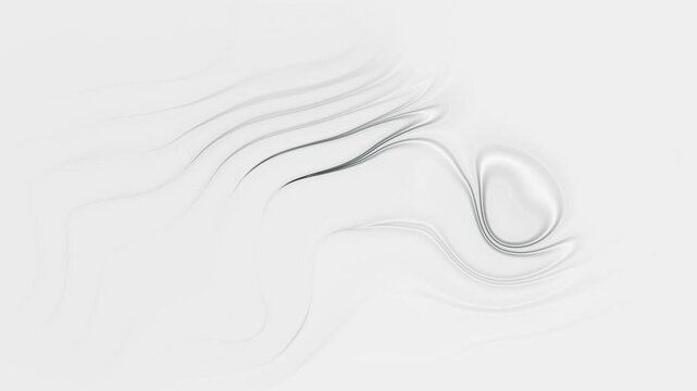 Abstract white motion background with flowing liquid ripples and smooth organic waves creating soft subtle depth in minimalist 3d render design style for corporate presentation or modern visual art.