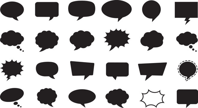 Speech bubble and chat box vector collection