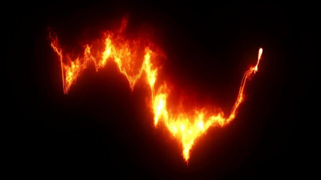 Fiery energy wave movement: dynamic flame patterns in motion