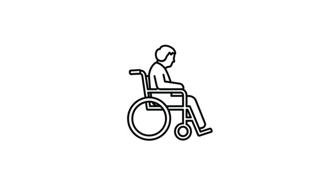 Person Sitting in a Wheelchair.