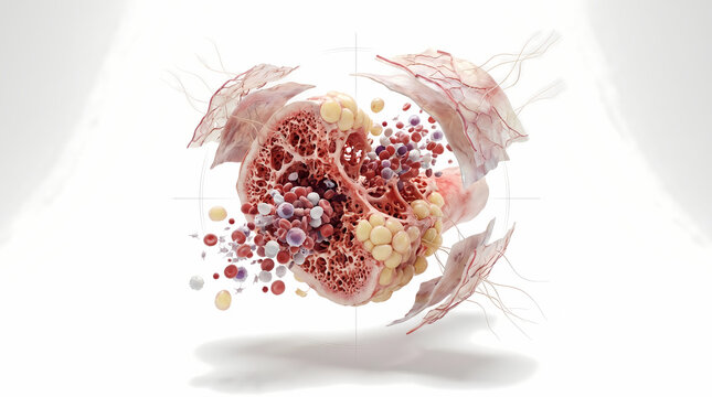 Abstract Dissection of Tumorous Growth with Blood Cells