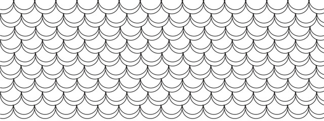 Seamless Fish Scale Pattern Background – Hand Drawn Mermaid Scales Texture Vector Design. © walid