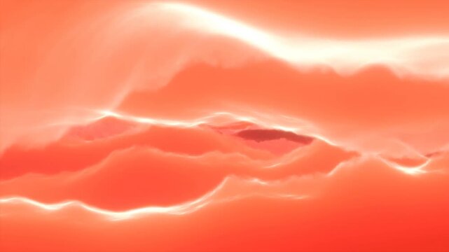 Abstract flow of vibrant red waves with luminous highlights