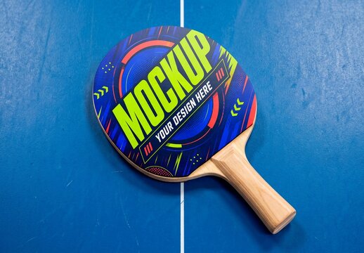 Ping Pong Paddle Rubber Surface Mockup