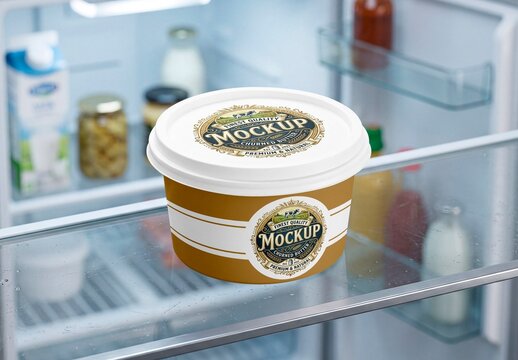 Plastic Butter Tub Mockup