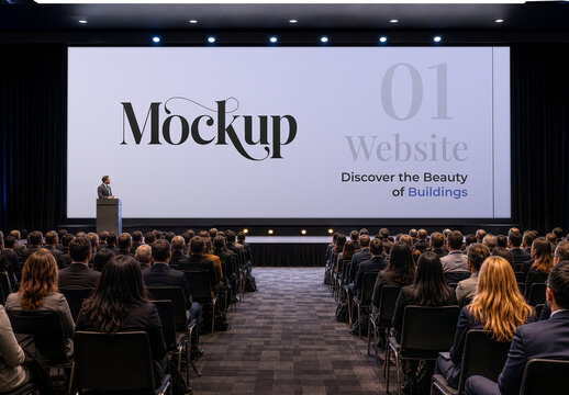 Presentation Screen Conference Mockup