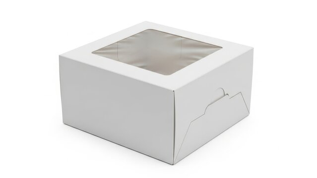 Empty cake box with window