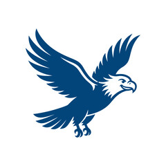 Fototapeta premium Majestic bald eagle mascot flying with wings spread wide.