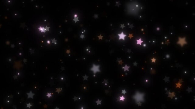 black white twinkle stars background animation