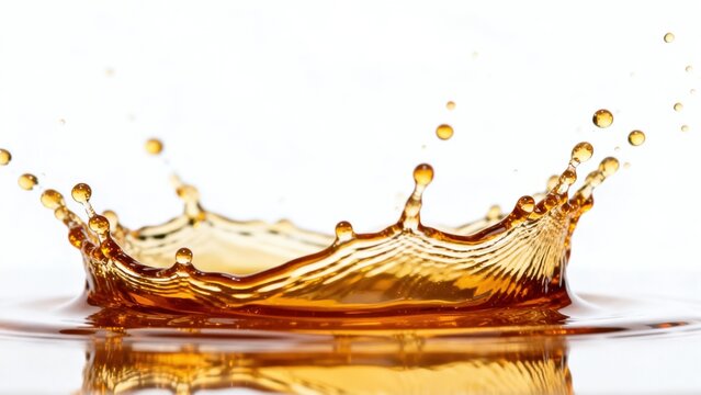 Golden liquid splash in crown shape