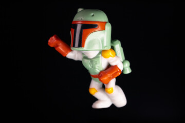 Naklejka premium Kinder Surprise Lucasfilm Boba Fett jumps and hits