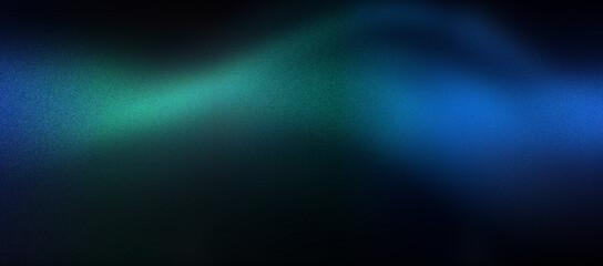 Fototapeta premium Abstract Grainy Gradient Background in Dark Blue Greenish Tones