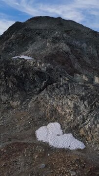 Majestic Rocky Mountain Peaks With Lingering Snow in British Columbia, Canada