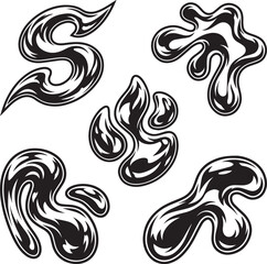 Fototapeta premium Graffiti symbol designs abstract art elements urban style graphics