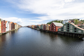 Naklejka premium Department store by the Nidelven River, Trondheim 2026