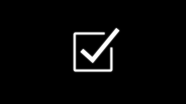 Animated green check mark icon. right check mark icon transparent background.