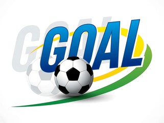 Obraz premium soccer ball with brazil flag