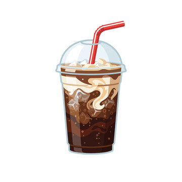 Dirty Soda Flat Vector American Beverage Illustration