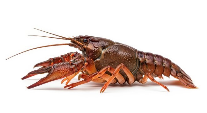 Crawfish isolated on white background