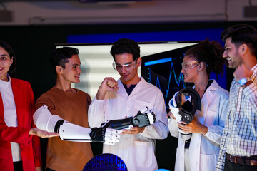 Professional software development team discussing mobile application UI/UX wireframes during a...