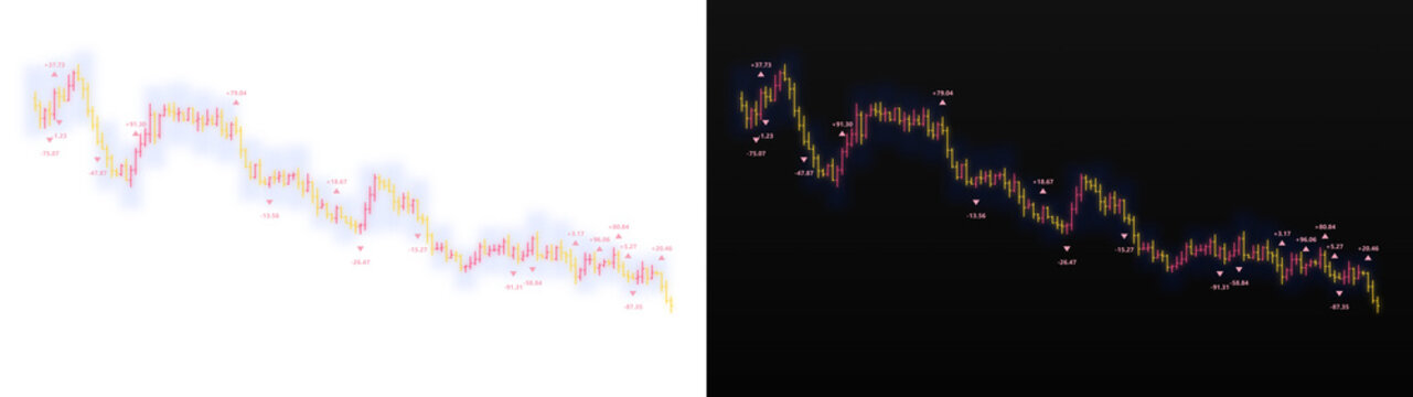 PNG image of Abstract Data Visualization, Financial Trend Analysis, Digital Chart Illustration, Stock Market Fluctuations, Network Graph Pattern isolated on Transparent Background