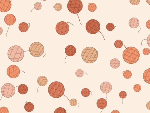 Yarn Balls Pattern Knitting Craft Background