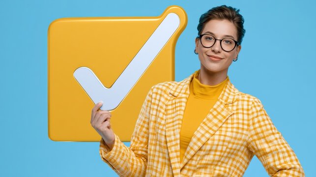 A person assesses an AIs suggestion in a workspace with a bright background, showing collaboration and validation in technology use.