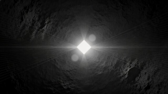 Abstract light in dark tunnel