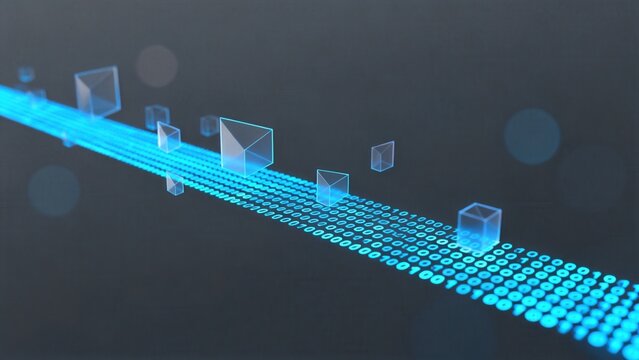 Digital data stream with cubes