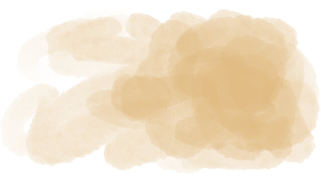 Abstract yellow watercolor background featuring creative organic ink wash texture with soft bleeding liquid splatters for modern artistic banner layout graphic design illustration clip art.