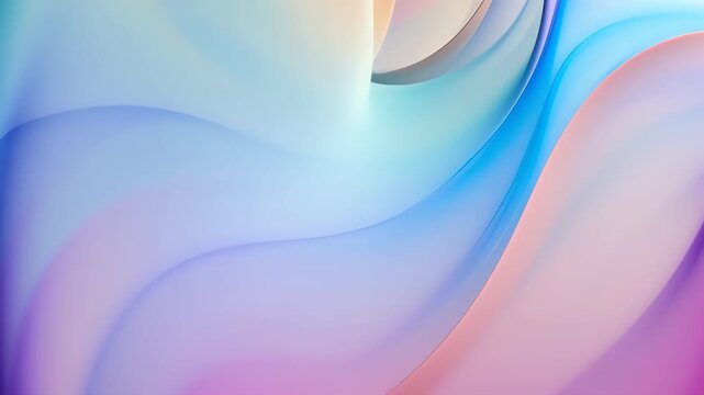 Elegant Abstract Pastel Wave Background with Smooth Colorful Gradients