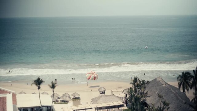 Mexican Beach Landscape at Day. Ixtapa, Guerrero.