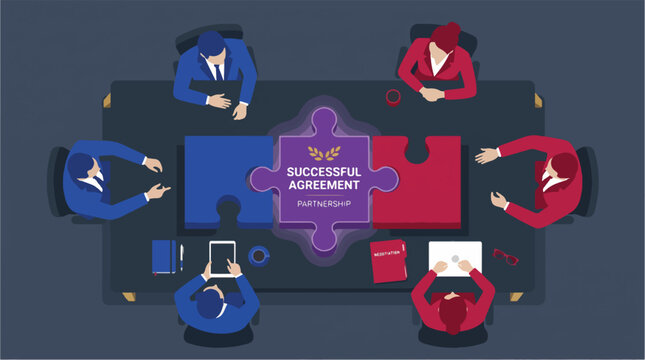 Business Negotiation Process Illustration