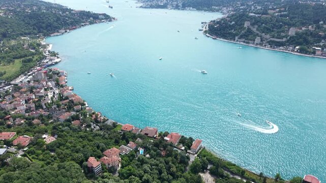 Turquoise Waters Transform Bosphorus Strait in Istanbul
