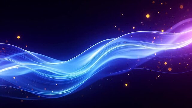 Abstract flowing light waves