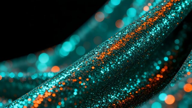 Sparkling fabric with bokeh lights