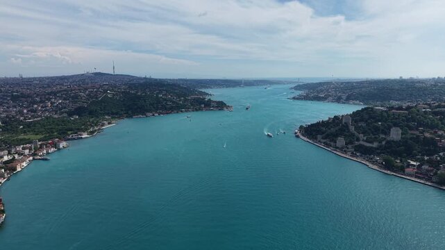 Bosphorus Strait Shimmers Under Phytoplankton Bloom