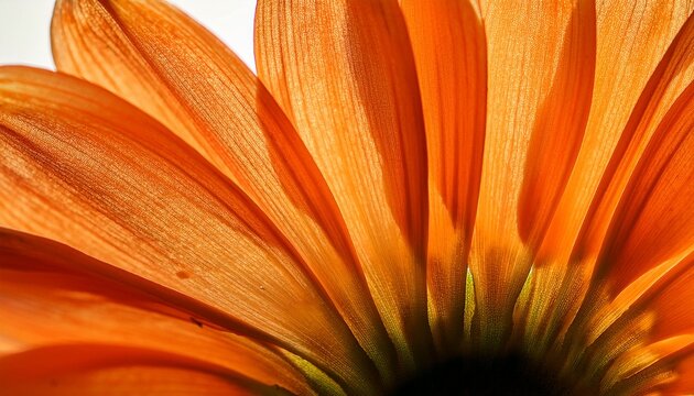 a close up of an orange flower petal with fine details