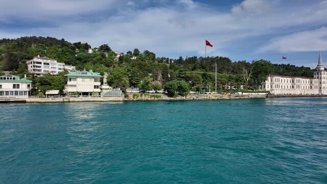 Seasonal Bloom Turns Bosphorus Turquoise as Ferries Cross