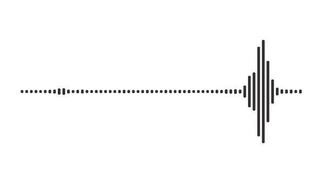 Radial sound frequency loop, 4k  audio spectrum, sharp wave motion, alpha channel background, high quality music visualizer, geometric audio pulse  with white background.