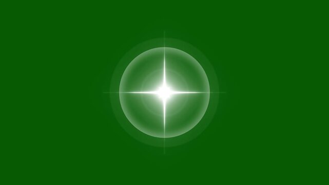 White twinkling star animation with glowing sparkle light trails, cartoon vector doodle shine effect, blinking fairy glitter motion graphics on green screen chroma key background in, 4k video