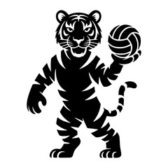 Fototapeta premium Tiger Playing Volleyball