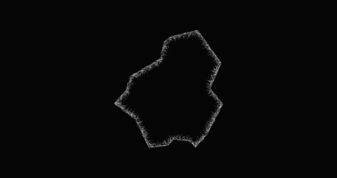 Sketch Wolverhampton outline map animation - smooth progressive reveal