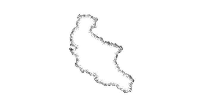 Sketch Kakheti outline map animation - smooth progressive reveal