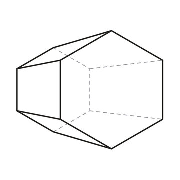Hexagonal Prism Geometric Shape Illustration