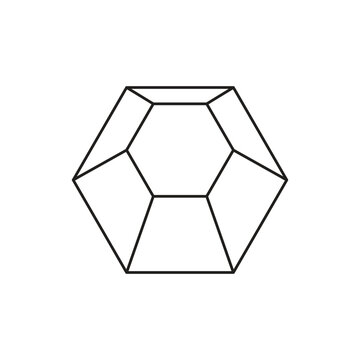 Hexagonal Prism Geometric Shape Illustration