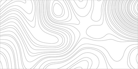 Topographic map background with abstract black wavy lines on white, minimalist elevation terrain contour pattern. Black topographic contour lines over a solid white backdrop, elevation map, topo © Creative Arts