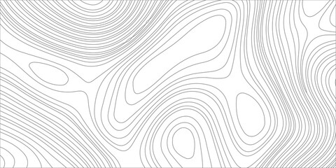 Topographic map background with abstract black wavy lines on white, minimalist elevation terrain contour pattern. Black topographic contour lines over a solid white backdrop, elevation map, topo © Creative Arts