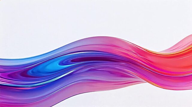 Colorful flowing liquid wave