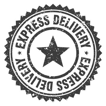 express delivery black grunge round stamp. express delivery stamp